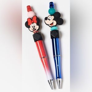 Mini and Mickey Disney Custom Made Silicone Beaded Pen